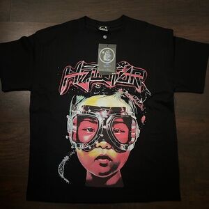 Black Graphic Tee with Bold Design